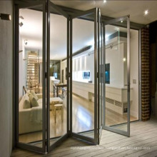 Commercial double glazed glass panel sliding folding door